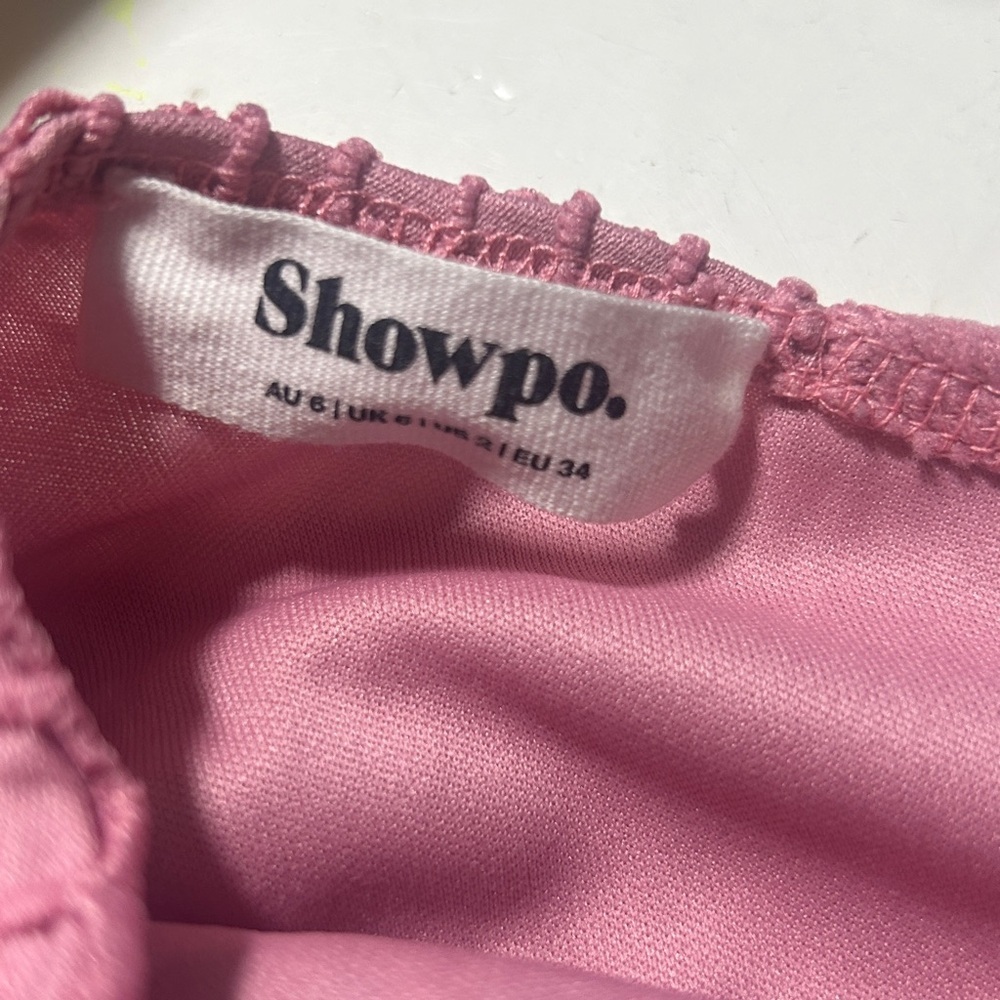 Showpo. Kiss Me Quick One Shoulder Dress Size 2 Dusty Rose - Picture 6 of 7
